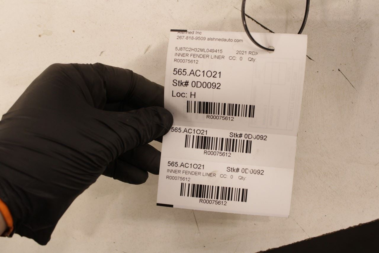 2019-2025 Acura RDX SH-AWD Rear Left Driver Side Wheelhouse Liner Splash Shield - Alshned Auto Parts