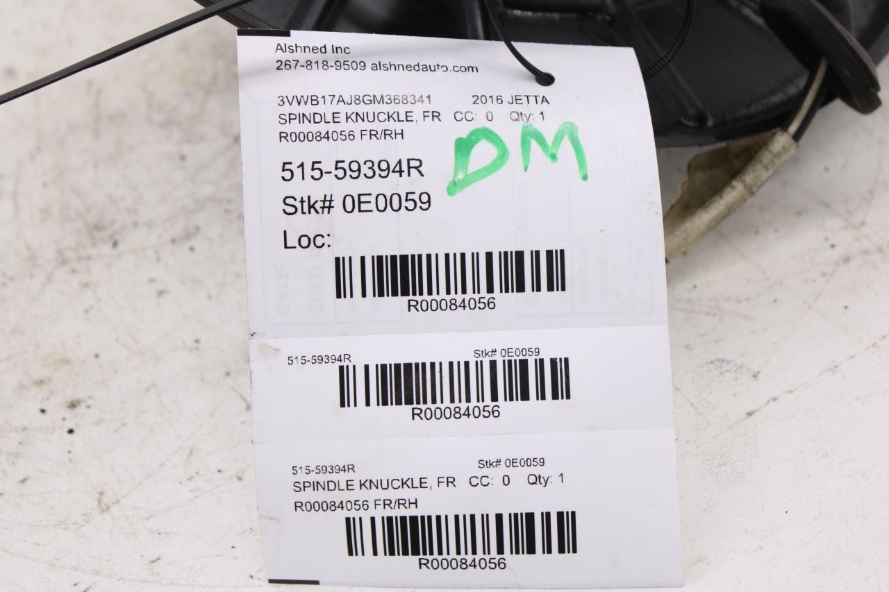 2011-18 Volkswagen Jetta Sport 1.8L FWD Front RH Side Spindle Knuckle Hub *ReaD* - Alshned Auto Parts