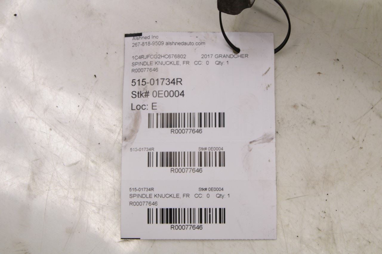 2016-2021 Jeep Grand Cherokee Overland Front Right Side Spindle Knuckle Hub - Alshned Auto Parts