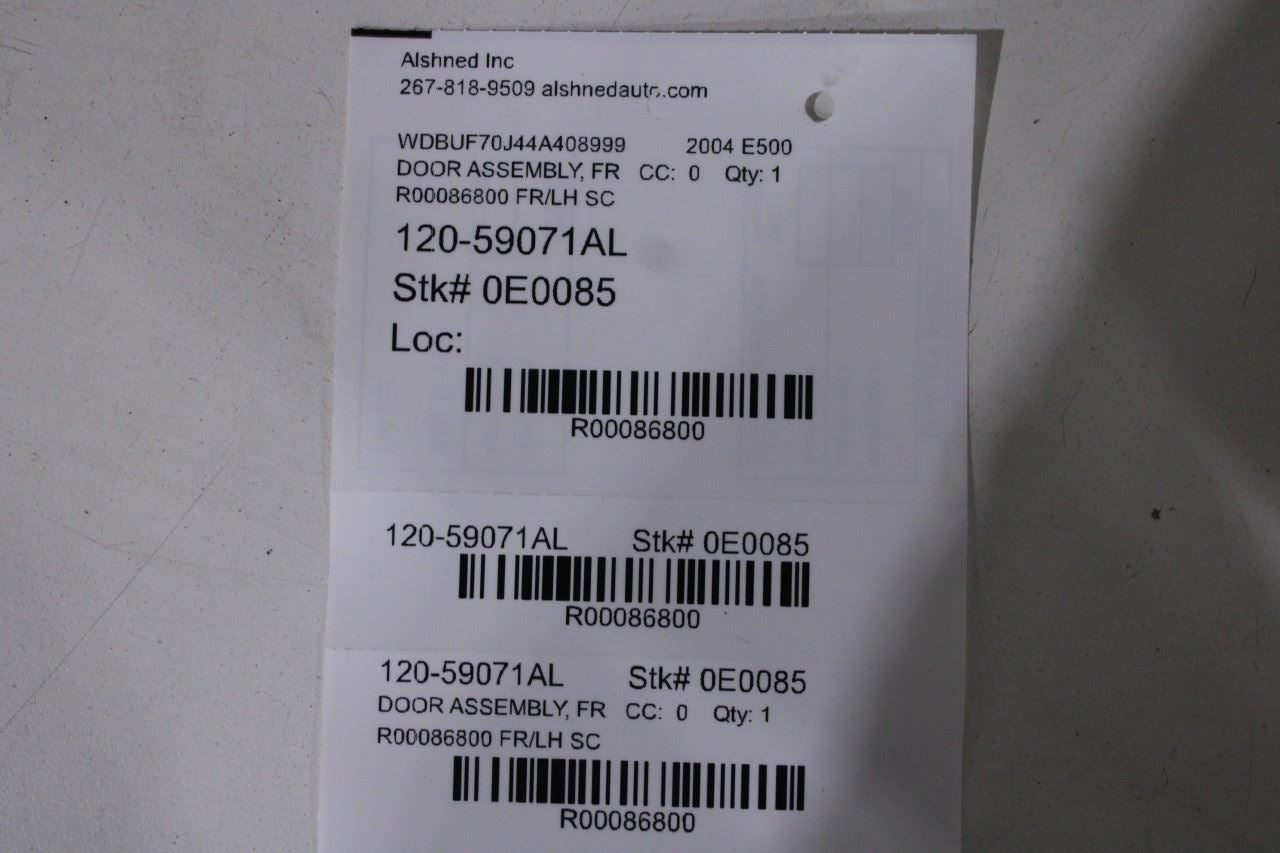 2003-2006 Mercedes-Benz E500 Front Left Side Door Complete 211720130528 OEM13