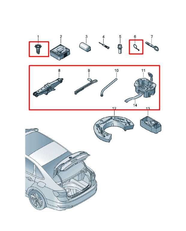 2011-26 Volkswagen Jetta SE 1.5L Lift Jack and Tool Kit w/ Foam Holder Container - Alshned Auto Parts