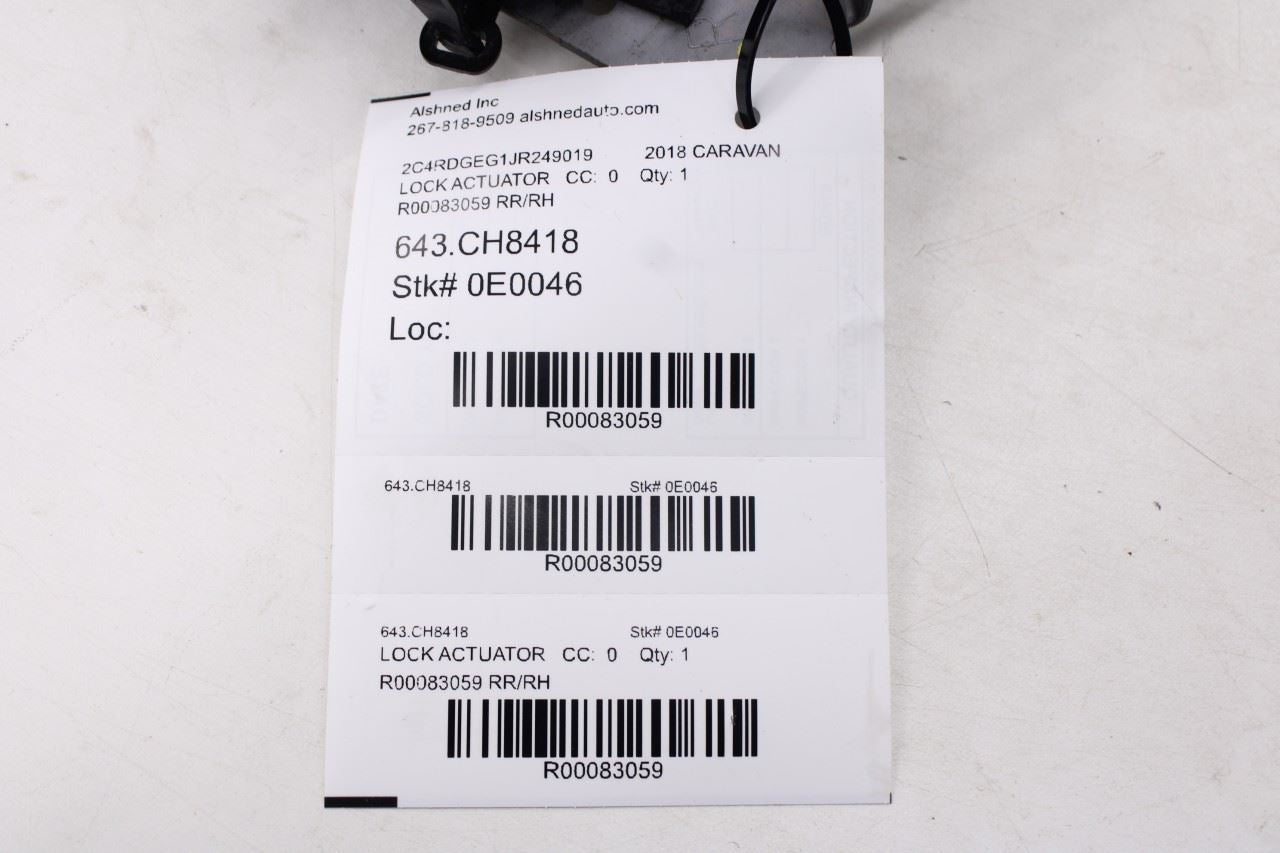 2008-20 Dodge Grand Caravan GT Rear Right Side Sliding Door Lock Latch Actuator10