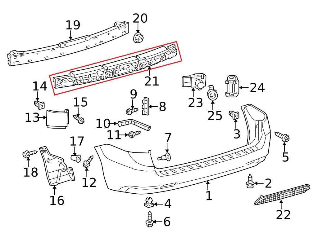2011-2020 Toyota Sienna LE Rear Bumper Impact Energy Absorber 52615-08031 OEM - Alshned Auto Parts