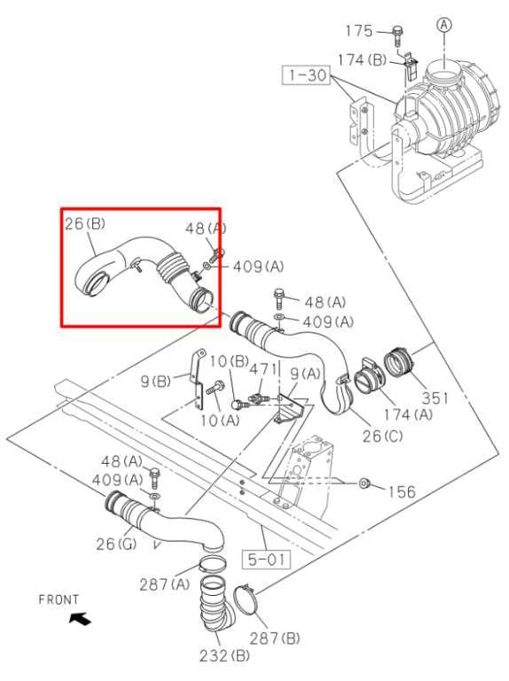 12-20 Isuzu NPR HD 6.0L RWD Air Intake Cleaner Duct Tube Hose 8-98074-490-0 OEM - Alshned Auto Parts