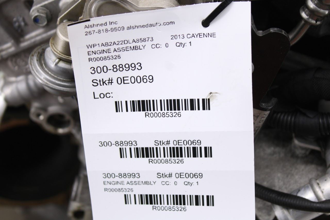 13-14 Porsche Cayenne S 4.8L Gasoline Engine Motor VIN B 5th digit w/o Turbo 91K23