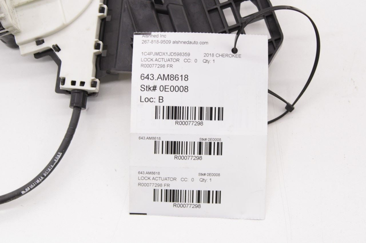 2014-2022 Jeep Cherokee Limited Front Right Door Lock Latch Actuator 04589916AE - Alshned Auto Parts