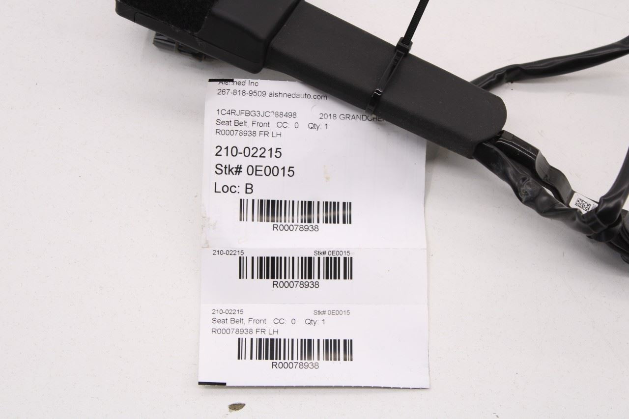 2014-18 Jeep Grand Cherokee Limited 3.6L Front Driver Left Side Seat Belt Buckle - Alshned Auto Parts