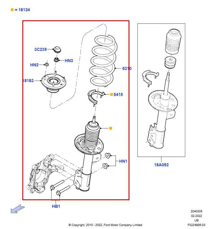 16-19 Ford Explorer 3.5L Front Suspension Driver Left Side Shock Strut Absorber1