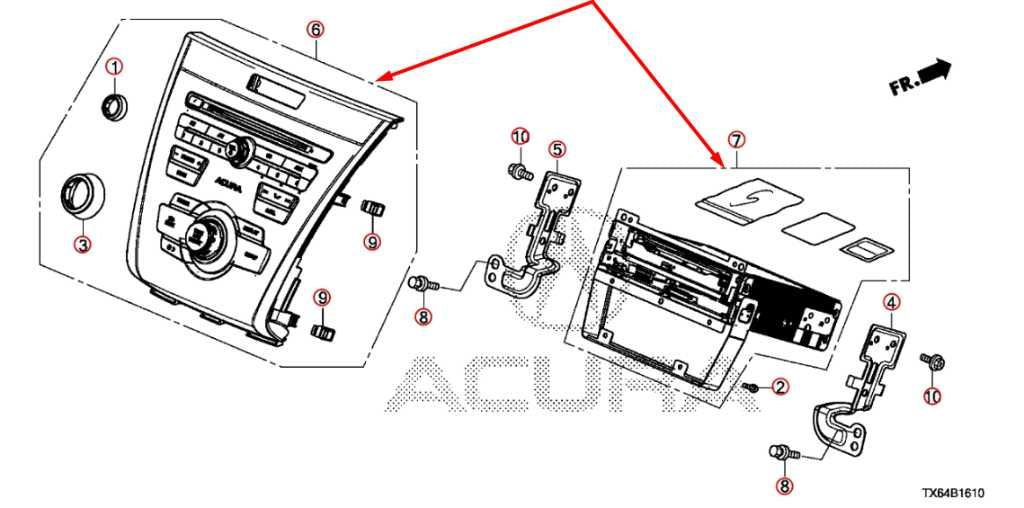 2016-2018 Acura ILX Clarion CD Player Radio Faceplate Control Panel w/ Receiver1