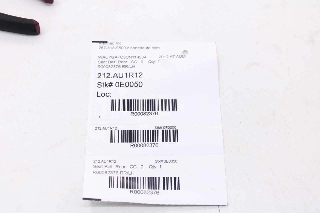 2012-2018 Audi A7 Premium 3.0L Rear Driver Left Side 2nd Row Seat Belt Retractor - Alshned Auto Parts