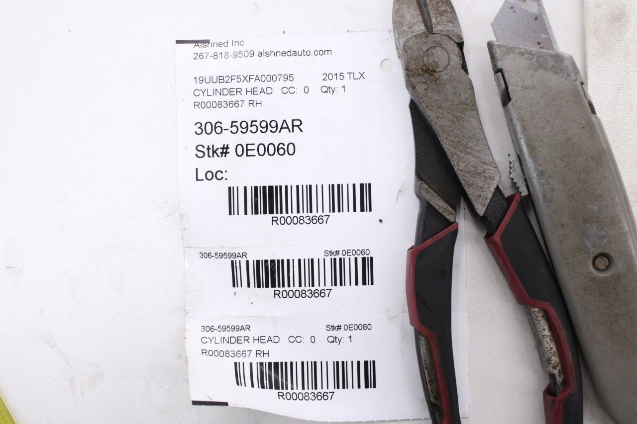 2015-20 Acura TLX Tech 3.5L Rear Right Engine Cylinder Head Assy 12300R9P810 OEM17