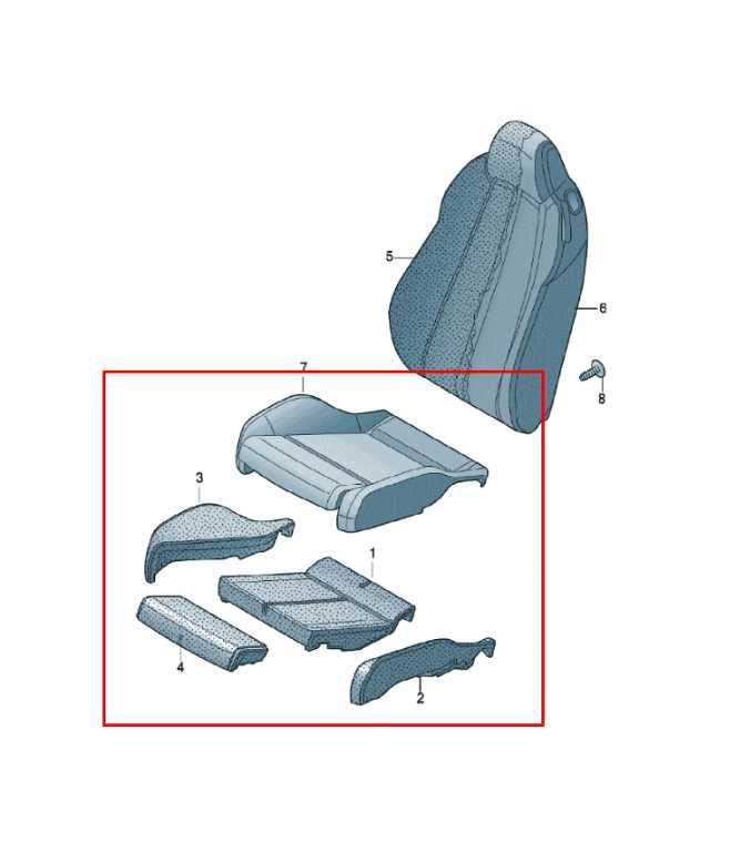 2018-2025 Audi S5 Premium 3.0L AWD Front Passenger Right Side Seat Lower Cushion1