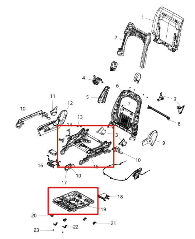 14-22 Jeep Grand Cherokee Overland 3.6L Front Right Side Seat Lower Track Frame - Alshned Auto Parts