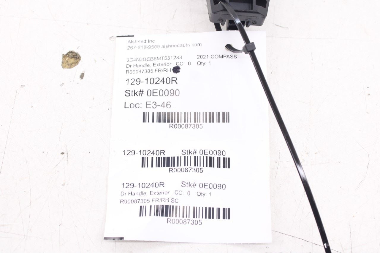 18-23 Jeep Compass Limited 2.4L Front Passenger Right Side Door Exterior Handle - Alshned Auto Parts