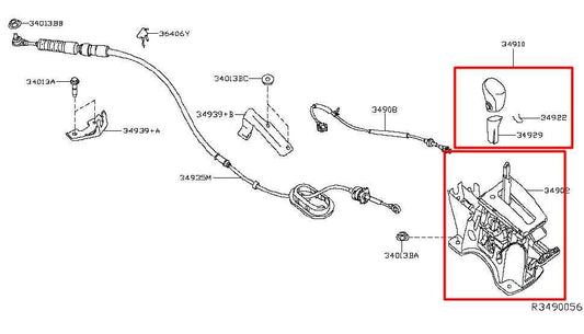 2013-19 Nissan Sentra SL 1.8L FWD Automatic Transmission Gear Shifter Lever Knob - Alshned Auto Parts