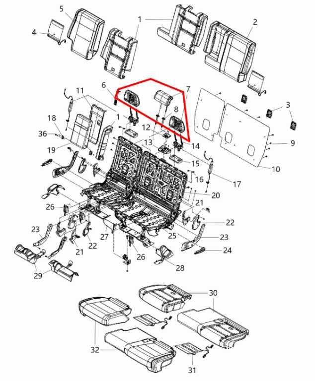 2014-21 Jeep Grand Cherokee Rear RH LH and Center 2nd Row Seat Headrest Set of 3 - Alshned Auto Parts