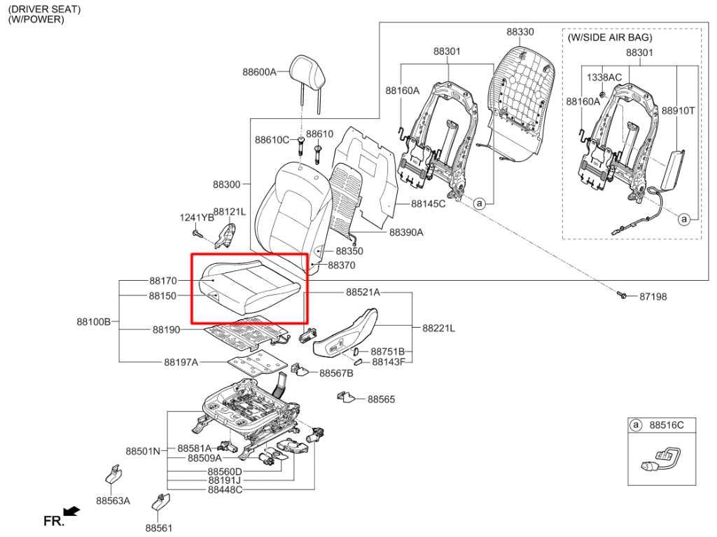 2020-22 Kia Sportage Nightfall Front Driver Left Side Seat Lower Cushion *ReaD* - Alshned Auto Parts