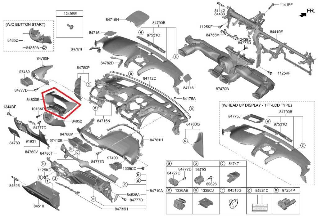 2021-2023 Hyundai Santa Fe SEL Dash Steering Column Upper Shroud 84830-S2CA0-NNB1