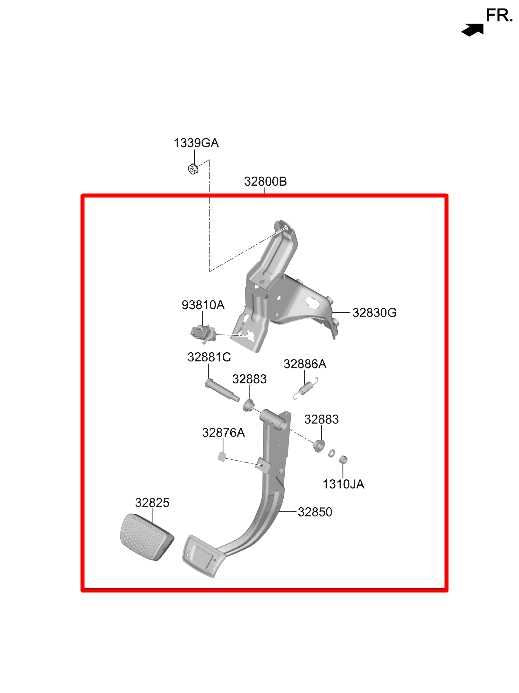 21-26 Hyundai Santa Fe SEL Brake Pedal Assembly w/ Bracket and Stop Light Switch - Alshned Auto Parts