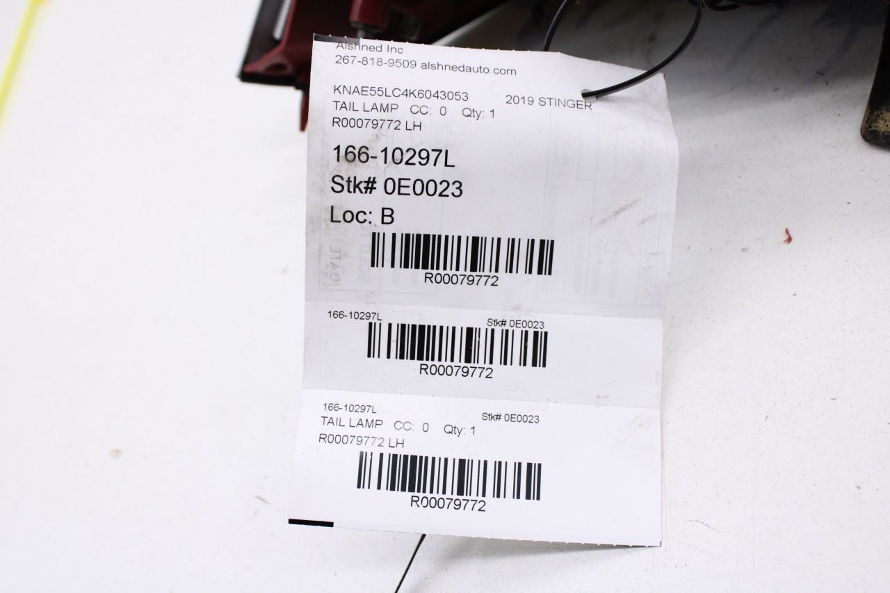 2018-2021 KIA Stinger GT2 AWD Rear Left Driver Side Tail Light Lamp 92401-J5120 - Alshned Auto Parts