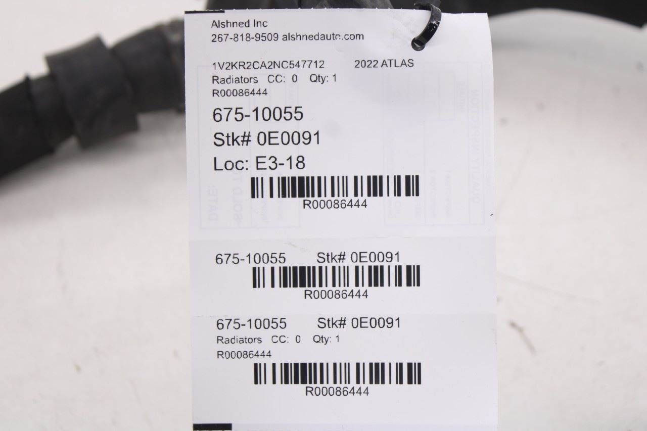 2018-23 Volkswagen Atlas SE 3.6L Radiator Coolant Lower Hose Pipe 3QF-122-051-G - Alshned Auto Parts