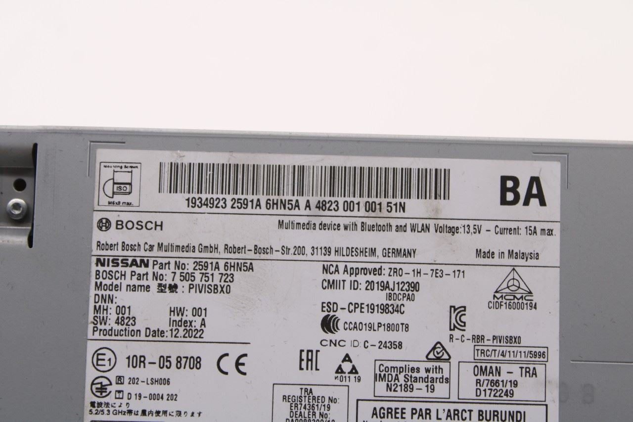 2019-2022 Infiniti QX50 LUXE Bosch Audio Radio Receiver 2591A-6HN5A OEM - Alshned Auto Parts