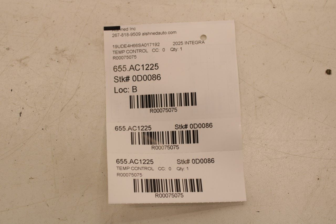 2025-2026 Acura Integra A-Spec Dash AC Heater Temperature Climate Control Panel - Alshned Auto Parts