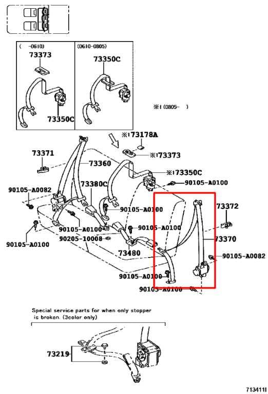 15-23 Toyota Tacoma Limited 3.5L 4WD Rear Left Side 2nd Row Seat Belt Retractor - Alshned Auto Parts