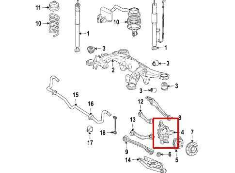 03-06 Mercedes-Benz E500 Rear Left Driver Side Spindle Knuckle Hub 211-350-83-081
