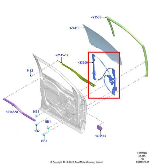 2015-20 Ford F150 Super Crew Cab Front Left Side Door Window Regulator w/ Motor - Alshned Auto Parts