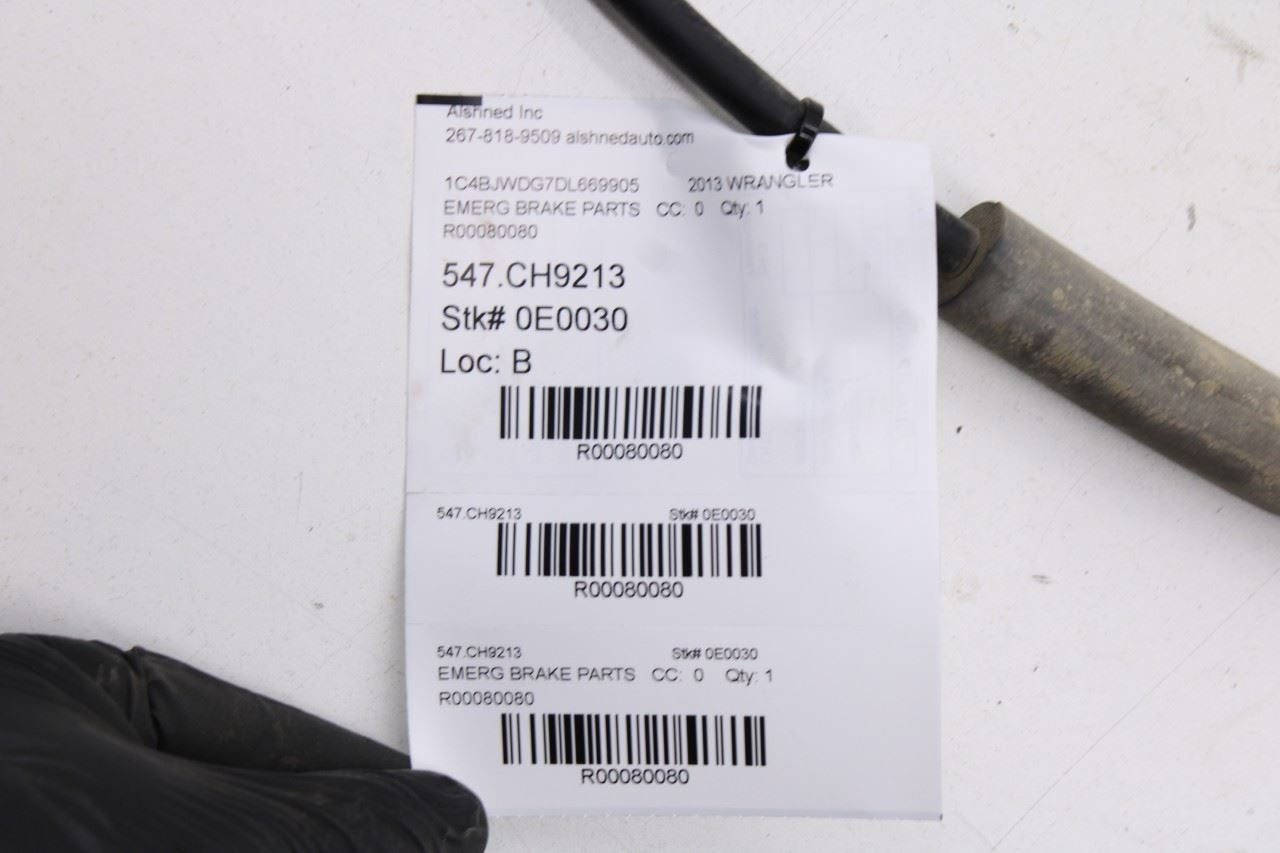 2008-14 Jeep Wrangler Unlimited Sport 4WD Rear Emergency Parking Brake Cable Set - Alshned Auto Parts