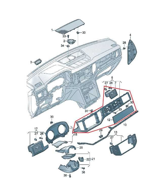 2019-23 Volkswagen Atlas SE Front Center and Right Dash Trim 3CN858416LWJV *ReaD - Alshned Auto Parts