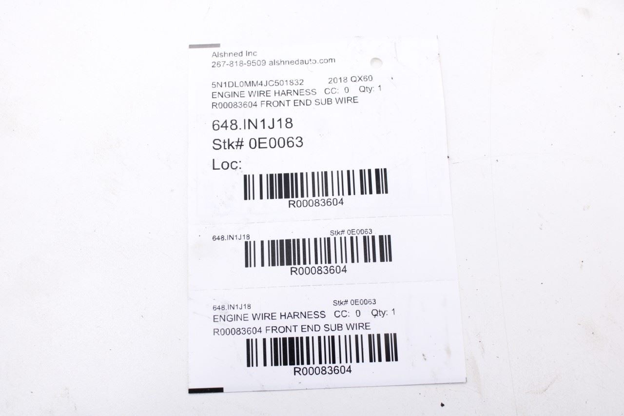 2016-2019 Infiniti QX60 Front End Sub Wire Wiring Harness 24023-9NJ0C OEM9