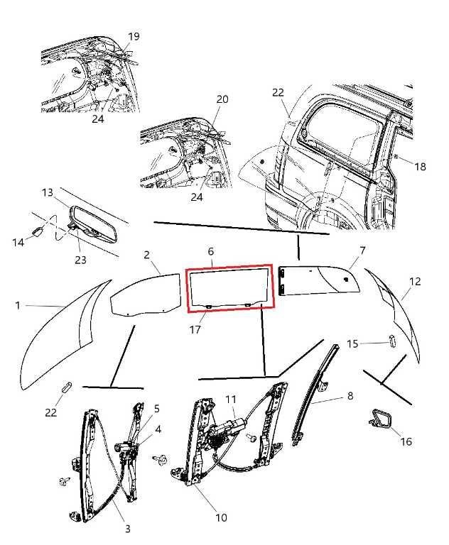 2008-2020 Dodge Grand Caravan SXT Rear Left Door Window Movable Glass 5020651AB1