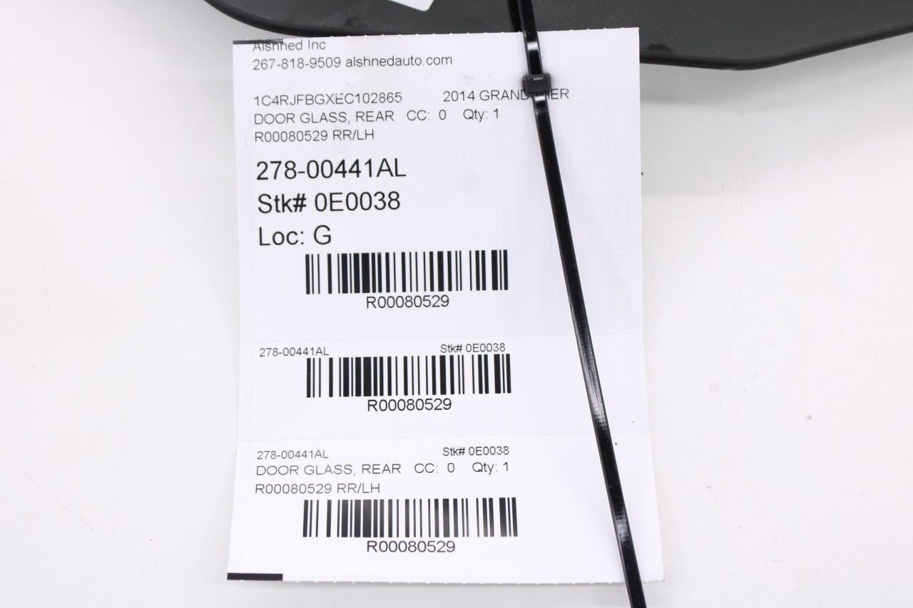 2011-21 Jeep Grand Cherokee Limited Rear Left Side Door Window Glass 68086589AA - Alshned Auto Parts