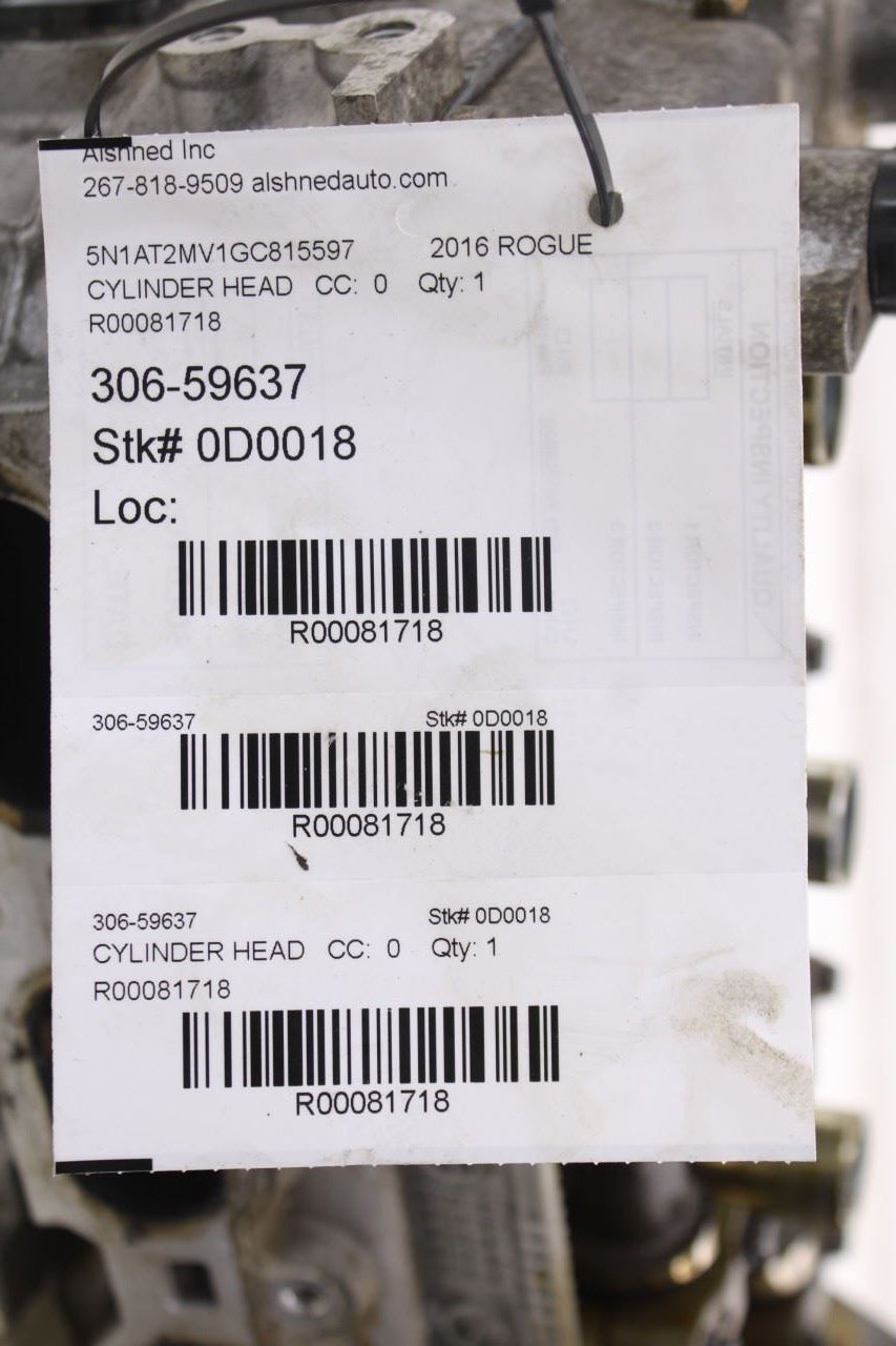 2014-2017 Nissan Rogue SV 2.5L QR25DE Engine Cylinder Head Assembly 11040-3TA0A11