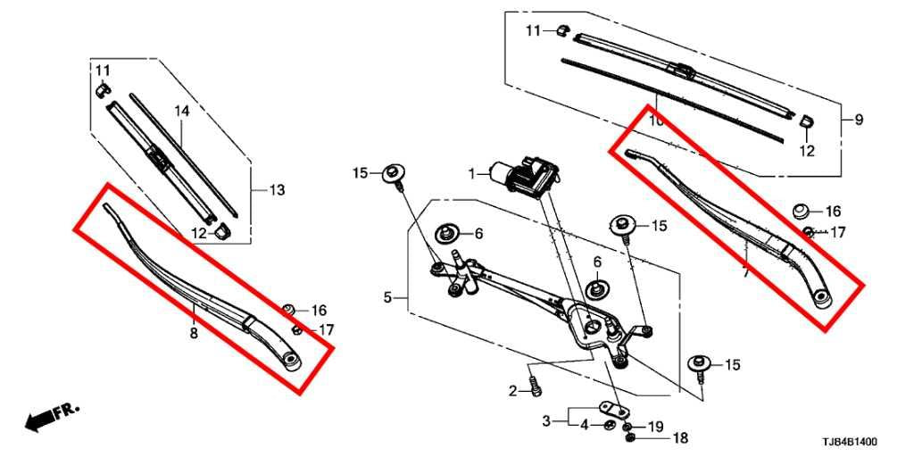 2019-2025 Acura RDX SH-AWD Front Right and Left Side Windshield Wiper Arm - Alshned Auto Parts