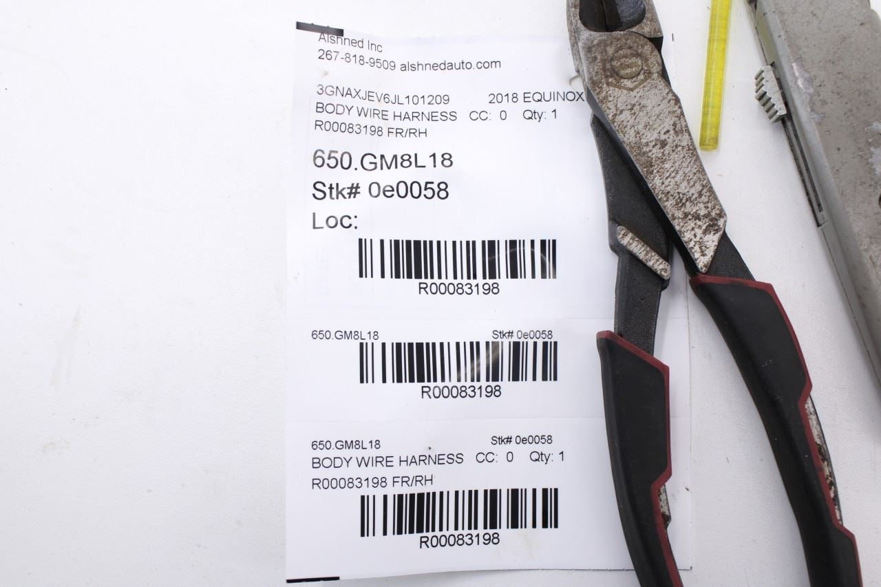 2018 Chevrolet Equinox LT Front Right Passenger Side Door Wire Harness 84193475 - Alshned Auto Parts