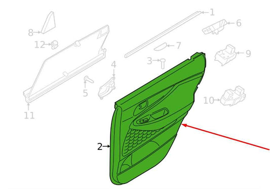 2021-23 Hyundai Santa Fe SEL Front Right Side Door Trim Panel 93576-S1100NNB OEM - Alshned Auto Parts
