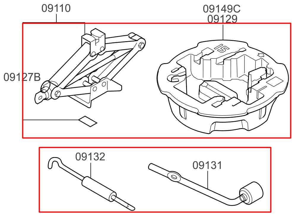 2005-14 Hyundai Sonata GLS 2.4L Lift Jack and Tool Kit w/ Foam Holder Container - Alshned Auto Parts