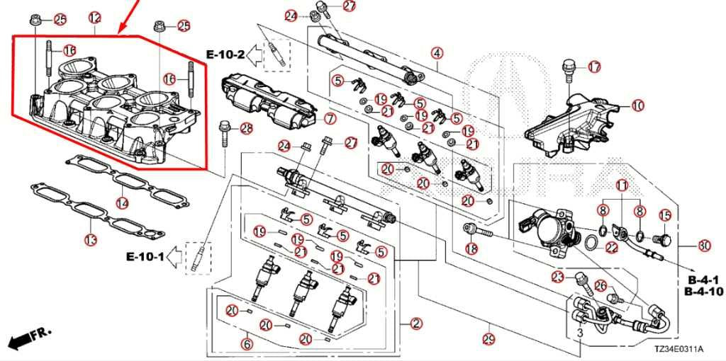 2015-2020 Acura TLX Tech 3.5L Engine Lower Air Intake Manifold 17000-R9P-A00 OEM1