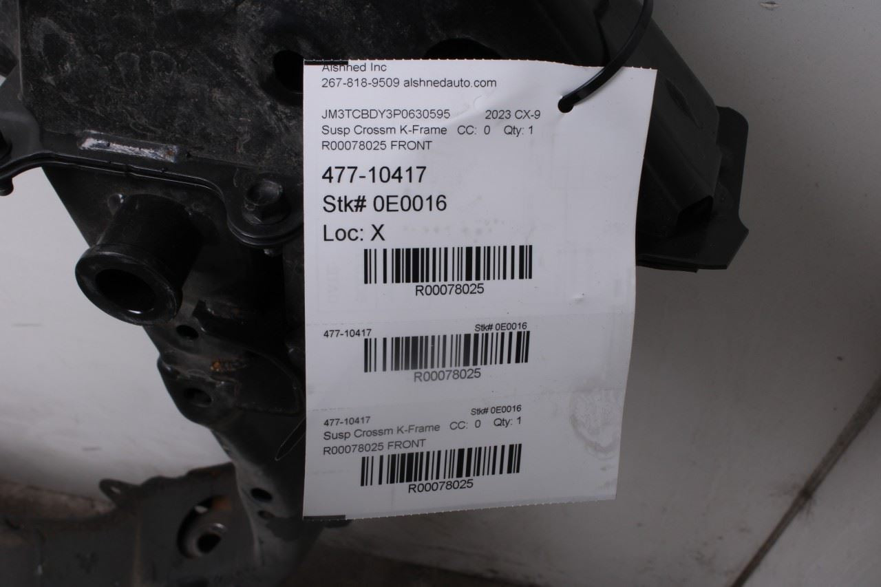 2016-23 Mazda CX-9 Grand Touring AWD Front Crossmember Subframe TK48-34-80XE OEM - Alshned Auto Parts