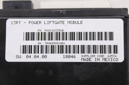 08-2020 Dodge Grand Caravan GT Rear Power Liftgate Back Door Control Module OEM - Alshned Auto Parts