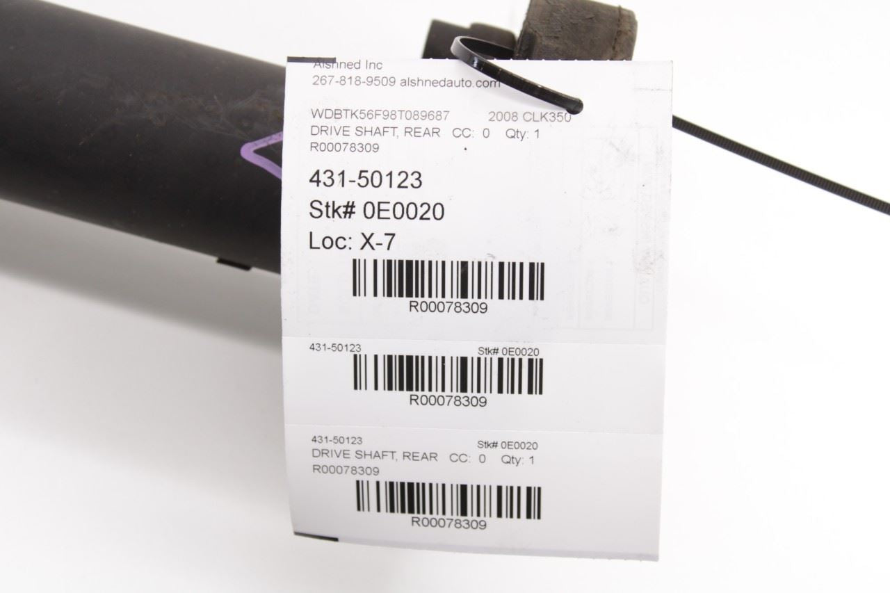 2006-09 Mercedes-Benz CLK 350 3.5L RWD Rear Drive Shaft Propeller 2034100816 OEM - Alshned Auto Parts