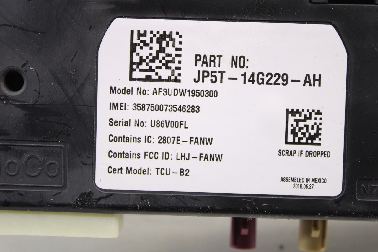 18 Lincoln MKZ Reserve Transceiver Telematics Control Module JP5T-14G229-AH OEM - Alshned Auto Parts