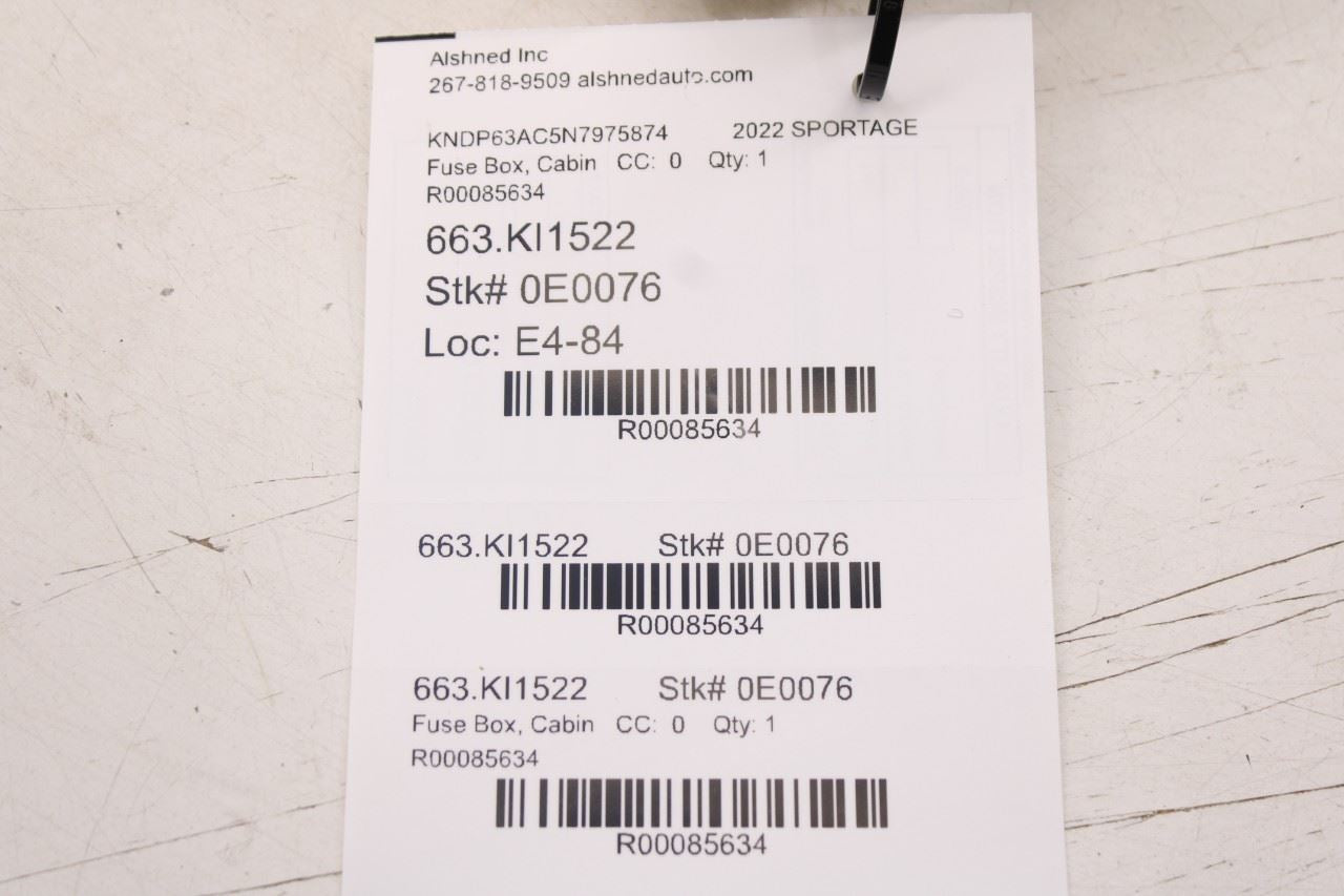 20-22 Kia Sportage Nightfall 2.4L FWD Instrument Panel Fuse Relay Junction Block19