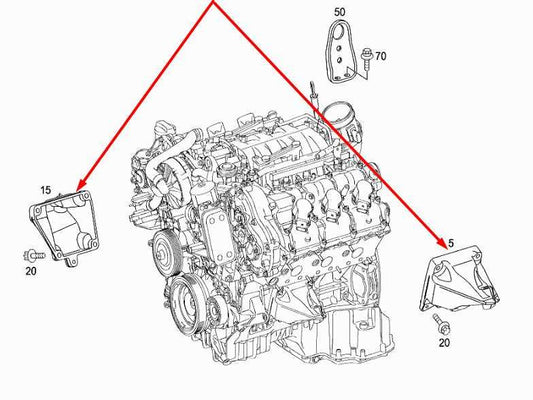 10-11 Mercedes-Benz E 350 Luxury 4Matic 3.5L AWD LH and RH Engine Support Mount - Alshned Auto Parts