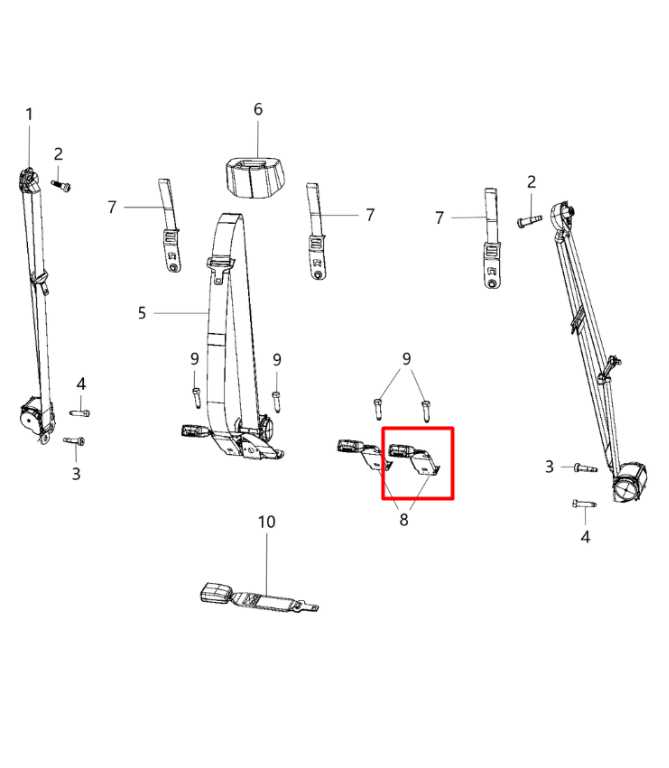 13-19 Ram 1500 Big Horn Crew Cab Rear Driver Left Side 2nd Row Seat Belt Buckle - Alshned Auto Parts