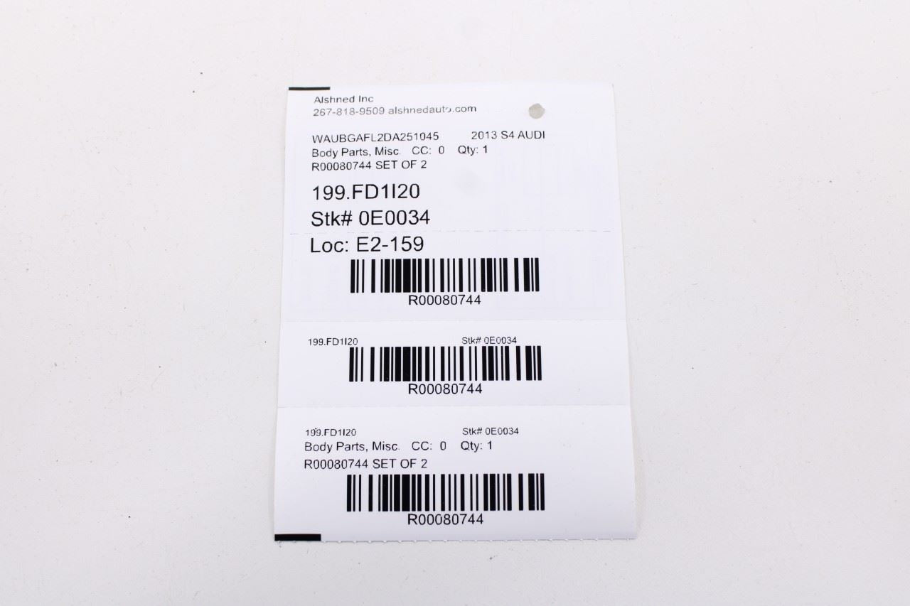 2010-16 Audi S4 Right and Left Garnish Upper Center B-Pillar Molding 8K0-867-281 - Alshned Auto Parts