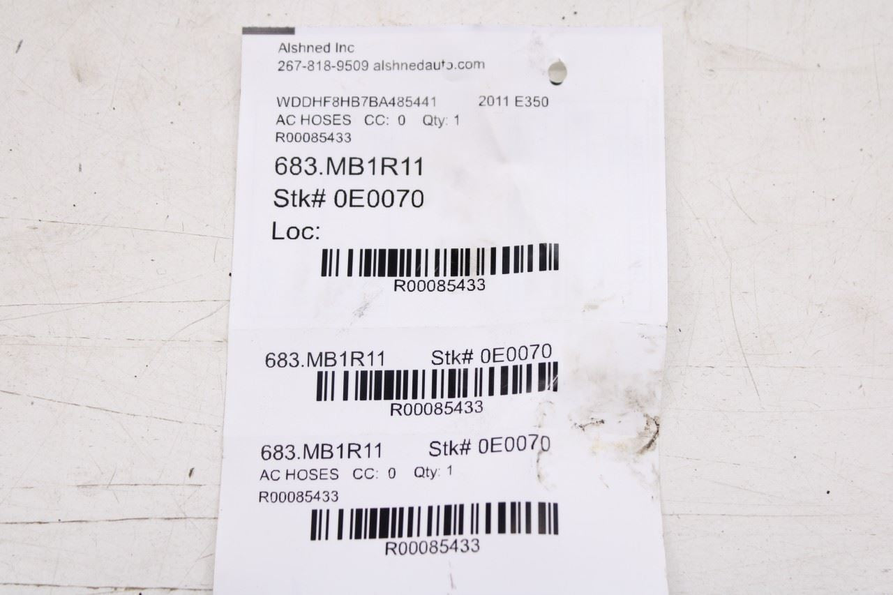 2010-16 Mercedes-Benz E350 Luxury 4Matic 3.5L AC Conditioning Line Hose Tube Set16